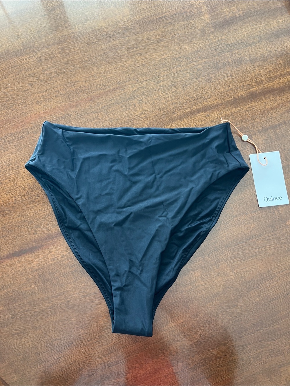 Quince Black High-Rise Bikini Bottoms